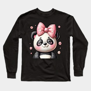 Cute panda girl Long Sleeve T-Shirt